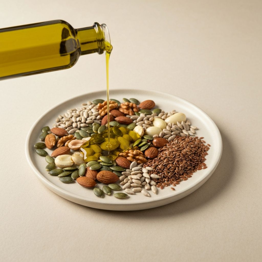Healthy oils, nuts, and fat sources