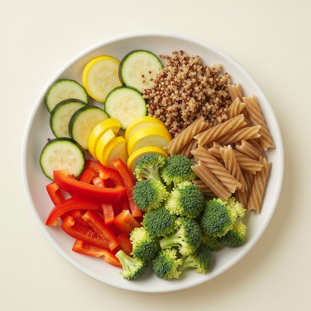 Healthy balanced meal preparation